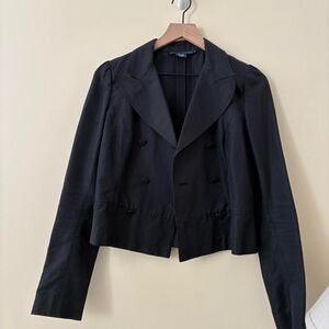 Ralph Lauren Cropped Trench Jacket Silk and Cotton